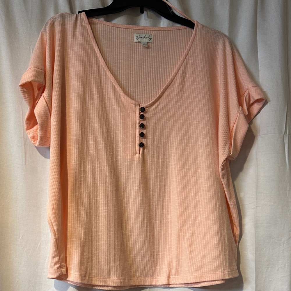 Wonderly Peach Short Sleeve Tee